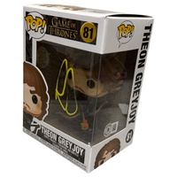 Alfie Allen Signed Theon Greyjoy Game of Thrones Funko Pop #81 Autograph Beckett