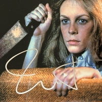 Jamie Lee Curtis Halloween Signed Autograph 11x14 Photo Laurie Strode BAS COA