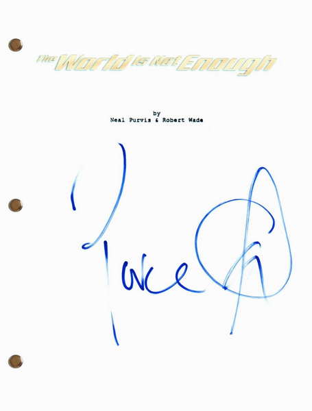 Pierce Brosnan Signed James Bond THE WORLD IS NOT ENOUGH Full Movie Script COA