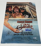Cheech Marin & Tommy Chong Signed Up In Smoke 12x18 Movie Poster Beckett COA