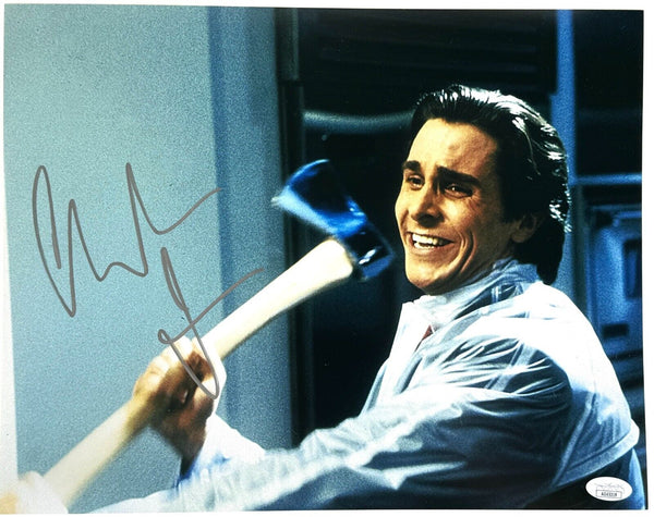 Christian Bale Signed Autograph American Psycho 11x14 Photo Patrick Bateman JSA