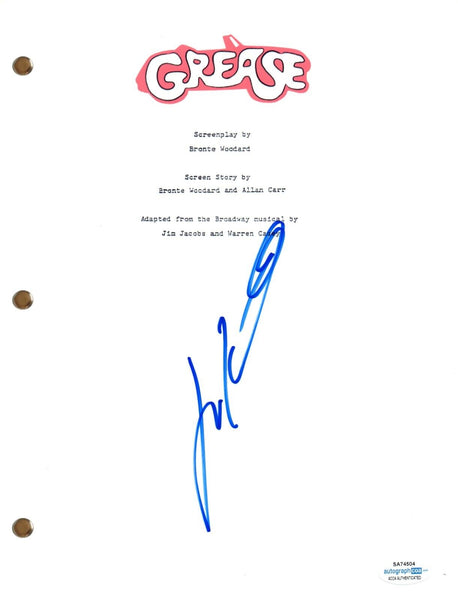 John Travolta Signed Autograph Grease Movie Script Full Screenplay ACOA COA