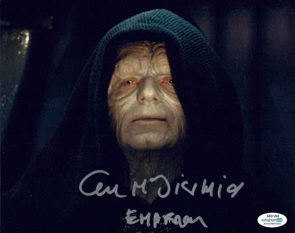 Ian McDiarmid STAR WARS Signed 8x10 Photo Emperor Autograph ACOA COA