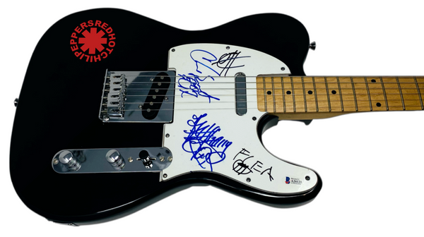 RED HOT CHILI PEPPERS Band Signed Electric Guitar Anthony Kiedis +3 Beckett COA