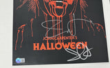 Jamie Lee Curtis & John Carpenter Halloween Signed Autograph 12x18 Poster BAS