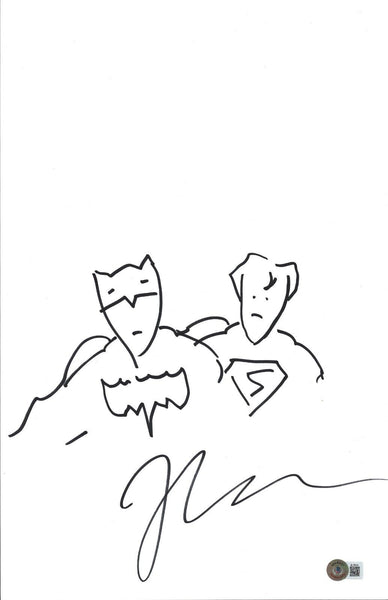 Zack Snyder Signed Sketch Autograph 11x17 Batman Superman Justice League BAS COA