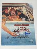 Cheech Marin & Tommy Chong Signed Up In Smoke 12x18 Movie Poster Beckett COA