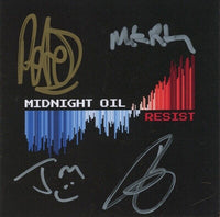 MIDNIGHT OIL Band Signed Autographed RESIST CD Framed Display All 4 ACOA COA