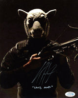 L.C. Holt Signed 8x10 Photo YOU'RE NEXT Autograph Lamb Mask Horror ACOA COA