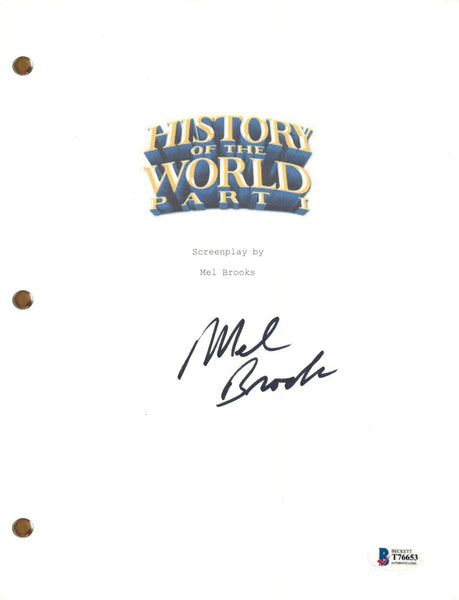 Mel Brooks Signed Autograph History of The Word Part 1 Movie Script Beckett COA