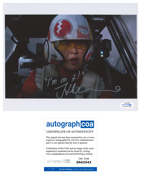 JESSICA HENWICK Signed STAR WARS THE FORCE AWAKENS Autograph 8x10 Photo ACOA COA