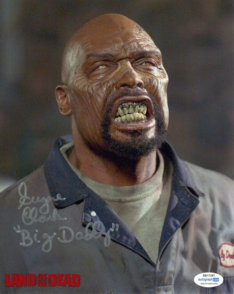 Eugene Clark Signed 8x10 Photo LAND OF THE DEAD Autograph Big Daddy Horror ACOA