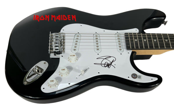 Steve Harris Iron MaidenSigned Autograph Electric Guitar Beckett COA