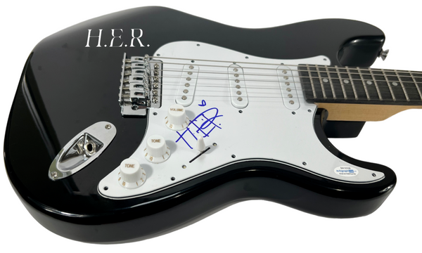 H.E.R. Signed Autograph Electric Guitar Gabriella Wilson Back of My Mind ACOA