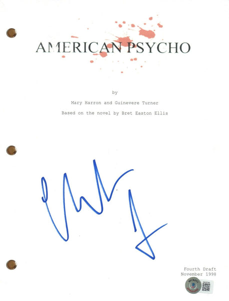 CHRISTIAN BALE Signed AMERICAN PSYCHO Autograph Movie Script Screenplay Beckett