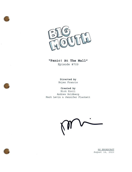 Fred Armisen BIG MOUTH Signed Autograph Episode Script "Panic! At The Mall" COA
