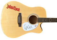 Ian Hill JUDAS PRIEST Signed Autograph Full Size Acoustic Guitar Beckett COA