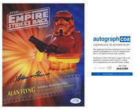 ALAN FLYNG Signed STAR WARS Autographed 8x10 Photo Empire Strikes Back ACOA COA