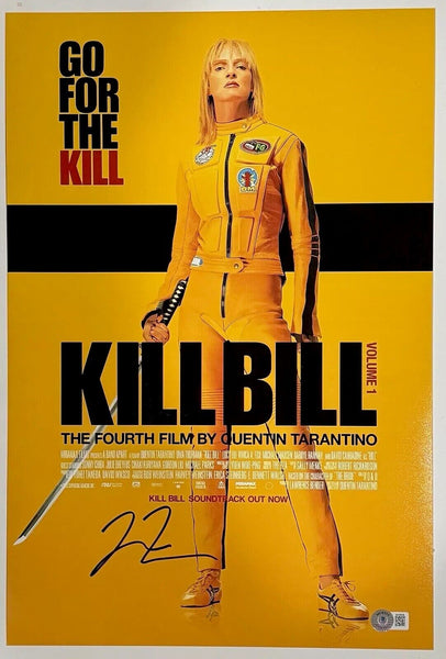 Quentin Tarantino Signed KILL BILL Movie Poster 12x18 Photo Autograph Beckett