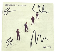 MUMFORD & SONS Signed Autograph DELTA CD Framed Display Full Band x4 Marcus ACOA