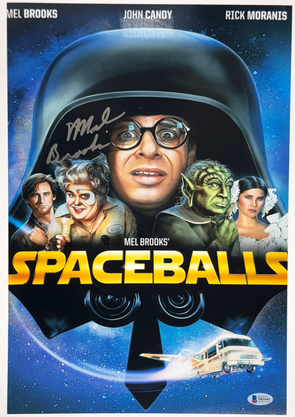 Mel Brooks Signed SPACEBALLS 11x17 Movie Poster Photo Autograph Beckett COA