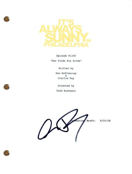 Charlie Day Signed It's Always Sunny in Philadelphia #1309 Script Screenplay COA