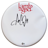 Art Cruz Signed LAMB OF GOD 14" Drumhead Band Drummer Autograph Beckett COA