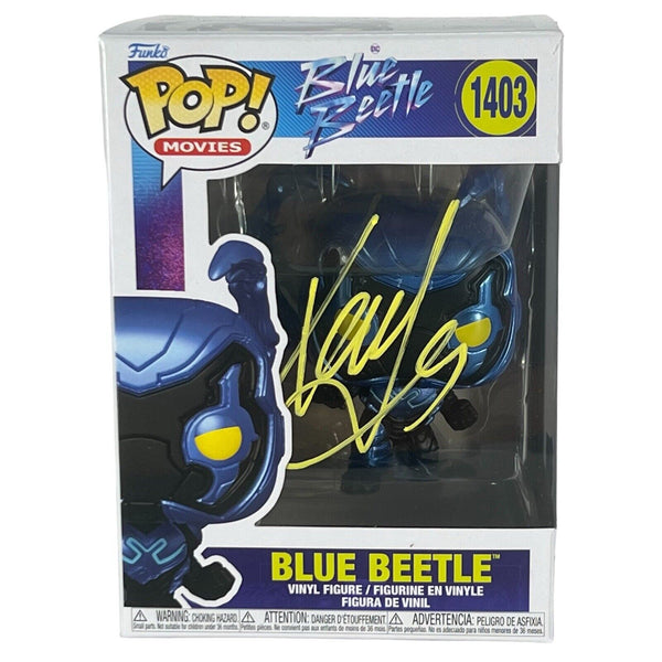 Xolo Mariduena Signed Funko Pop Blue Beetle #1403 Autograph Beckett COA