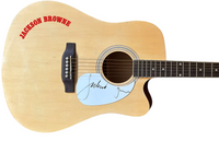 Jackson Browne Signed Autograph Full Size Acoustic Guitar Running On Empty ACOA