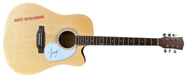 Cat Stevens Signed Autograph Full Size Acoustic Guitar Yusuf Islam ACOA COA