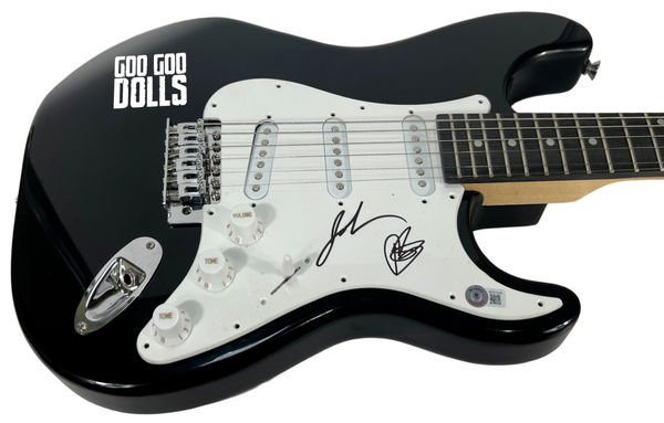 John Rzeznik Robby Takac GOO GOO DOLLS Signed Autograph Electric Guitar BAS COA