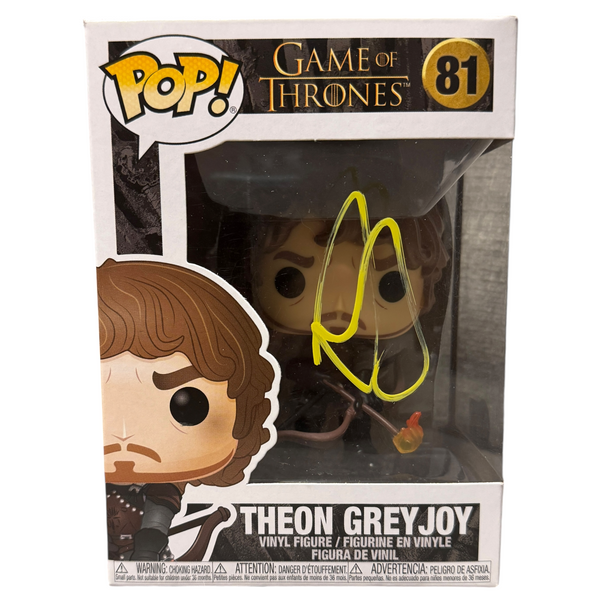 Alfie Allen Signed Theon Greyjoy Game of Thrones Funko Pop #81 Autograph Beckett