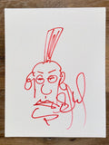 Stefan Lessard Dave Matthews Band Signed Autograph Original Art Sketch 11x14 COA