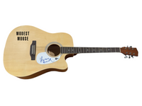 MODEST MOUSE Isaac Brock Signed Acoustic Guitar Autograph Full Size Beckett COA