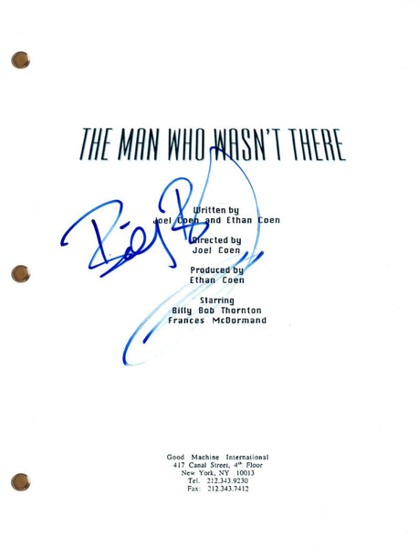 Billy Bob Thornton THE MAN WHO WASN'T THERE Signed Autograph Movie Script COA