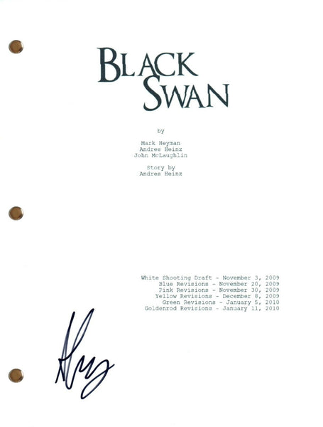 Darren Aronofsky Signed Autograph BLACK SWAN Movie Script Full Screenplay COA