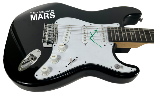 Jared Leto THIRTY SECONDS TO MARS Signed Autograph Electric Guitar Beckett COA