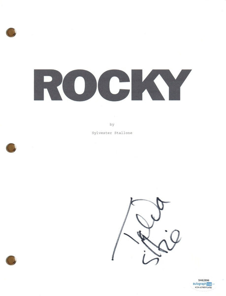 Talia Shire Signed Autograph Rocky Movie Script Full Screenplay Adrian ACOA COA