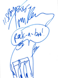 Tom Kenny Signed Autograph Spongebob Squarepants Original Art Sketch 11x15 BAS
