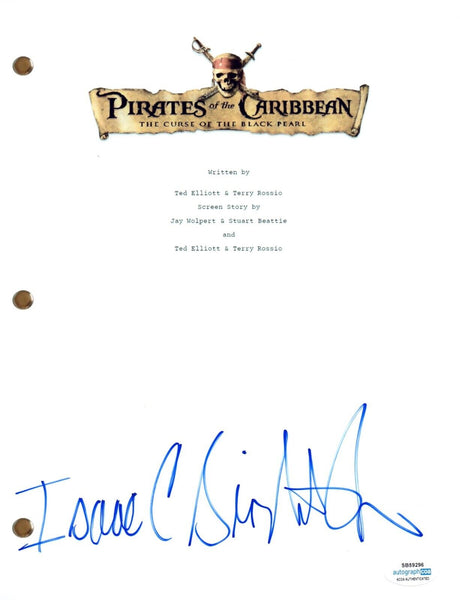 Isaac Singleton Signed Autograph Pirates of The Caribbean Movie Script ACOA COA