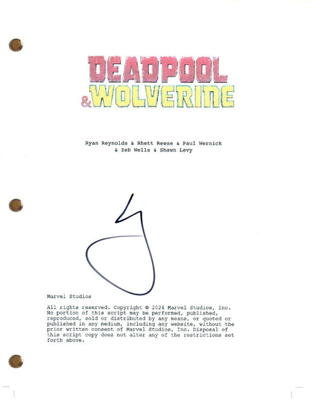 Hugh Jackman DEADPOOL & WOLVERINE Signed Autograph Movie Script Screenplay COA