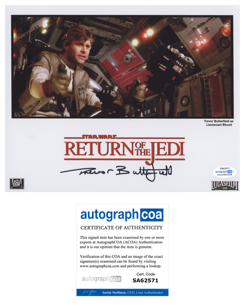 TREVOR BUTTERFIELD Signed STAR WARS Autograph 8x10 Photo ACOA COA