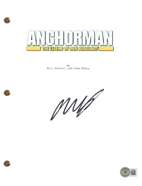 Will Ferrell Signed Autograph Anchorman Movie Script Screenplay Ron Burgundy BAS