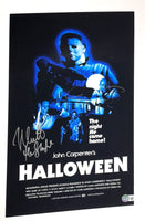 Jamie Lee Curtis & Nick Castle Signed HALLOWEEN Photo Poster Autograph BAS COA