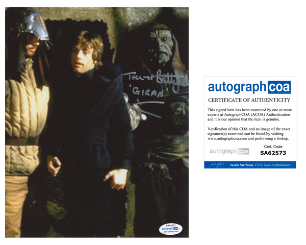 TREVOR BUTTERFIELD Signed STAR WARS Autograph 8x10 Photo ACOA COA