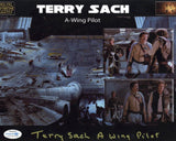 TERRY SACH Signed STAR WARS Autograph 8x10 Photo A Wing Pilot A NEW HOPEA COA