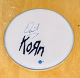 David Silveria KORN Signed Autograph 12" Drumhead Band Drummer Beckett COA