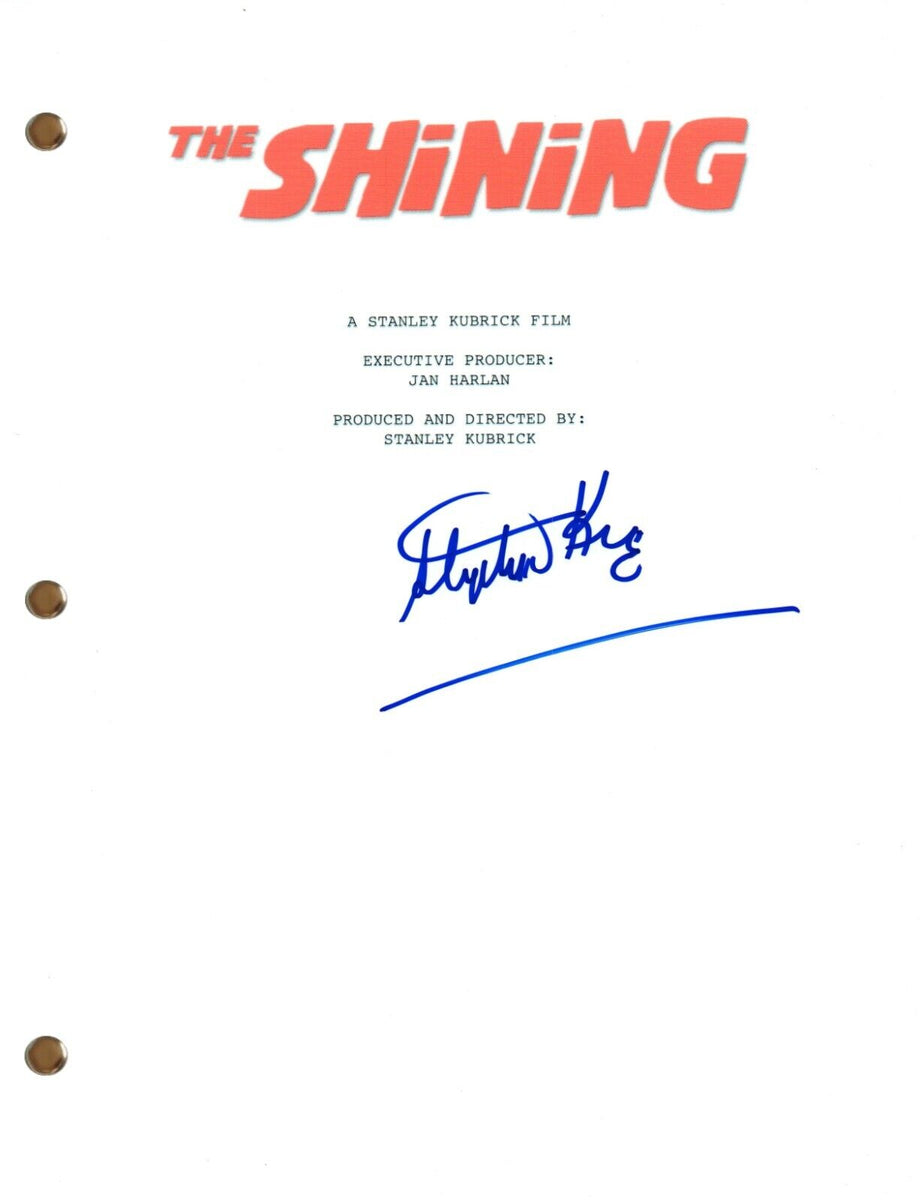 Stephen King Signed Autograph THE SHINING Movie Script Full Screenplay ...