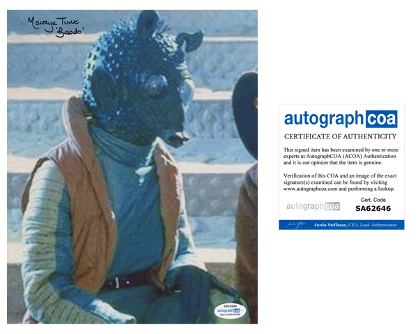 MAROLYN TURK Signed STAR WARS Autograph 8x10 Photo Return of The Jedi Beedo ACOA