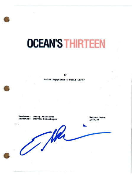 Ellen Barkin Signed Autograph OCEAN'S THIRTEEN Movie Script Full Screenplay COA